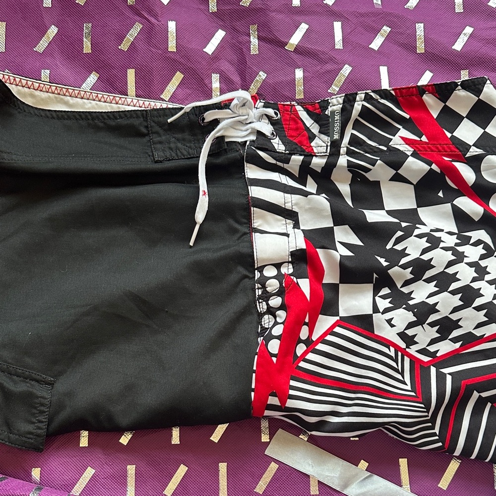 Black and Red Patterned Fabric